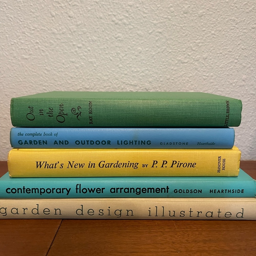 Set of Vintage Hardcover Midcentury Gardening Books